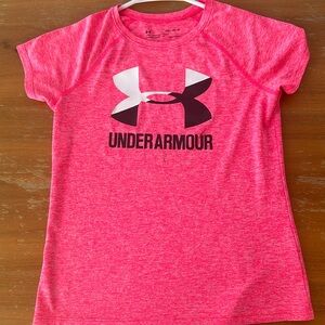 Under Armour t-shirt, size YMD, color pink